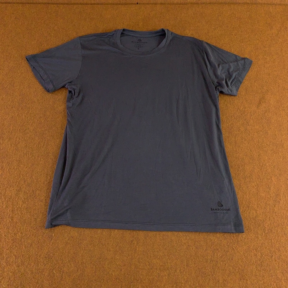 Bambooven Mens Size Small Charcoal Bamboo Crew Neck Short Sleeve T-Shirt New